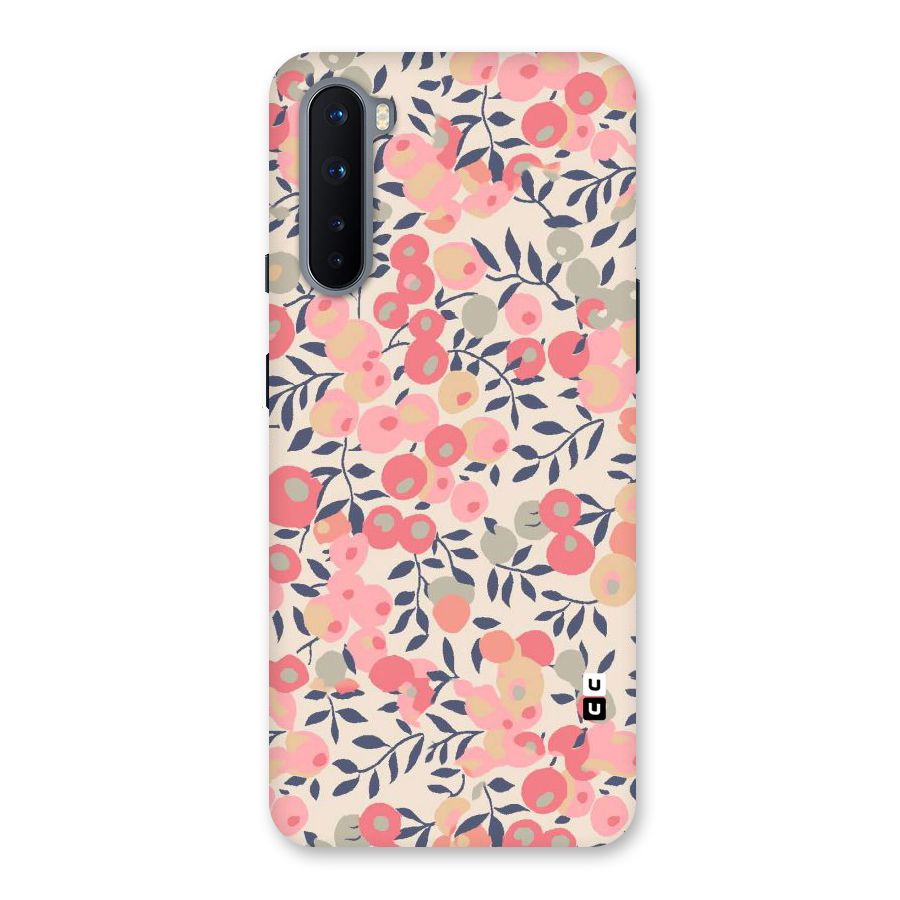 Pink Leaf Pattern Back Case for OnePlus Nord