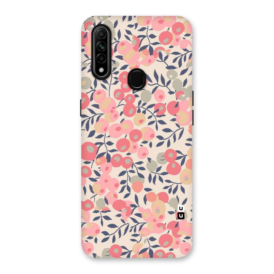 Pink Leaf Pattern Back Case for Oppo A31