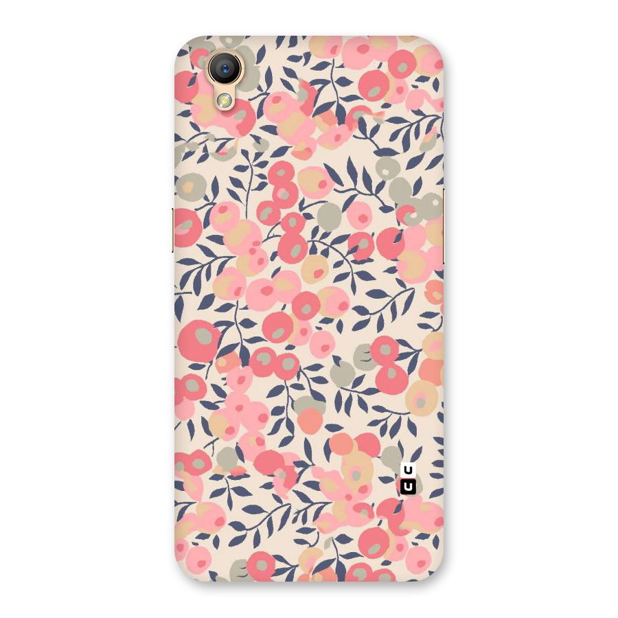 Pink Leaf Pattern Back Case for Oppo A37