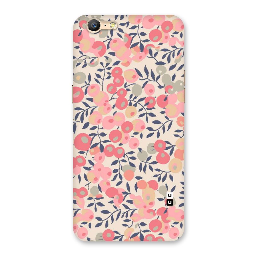 Pink Leaf Pattern Back Case for Oppo A39