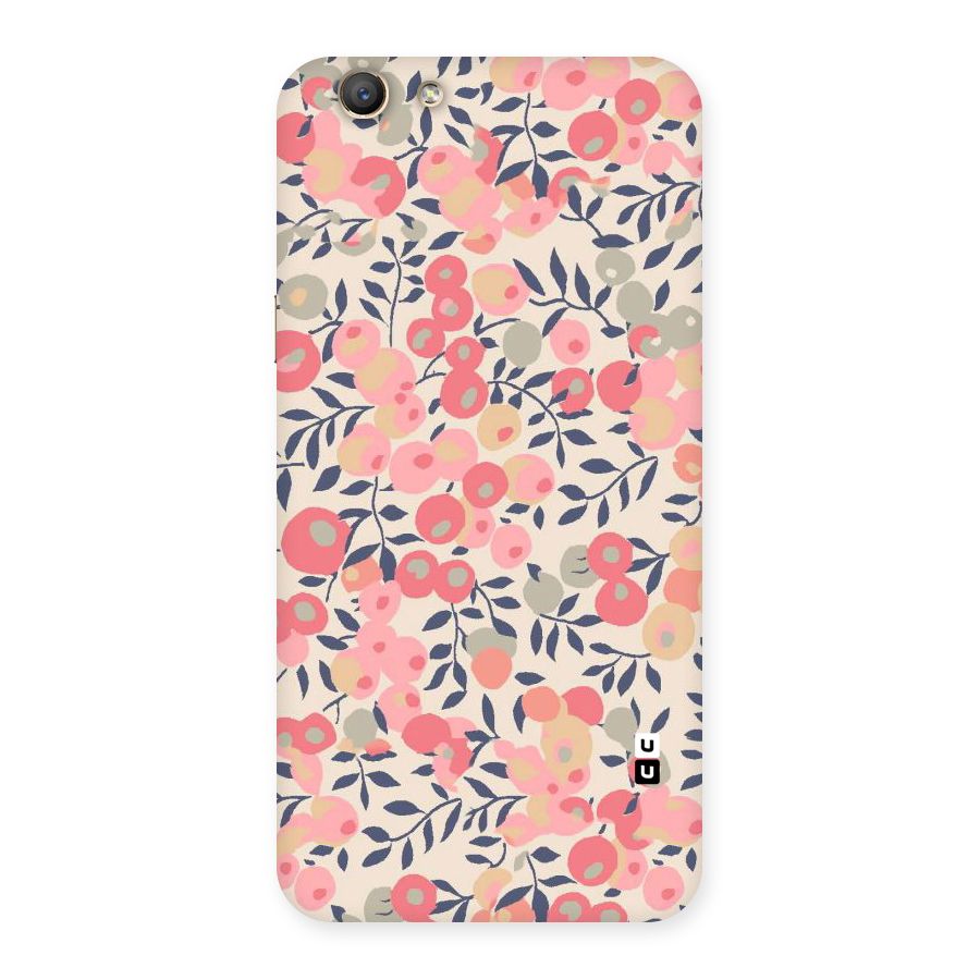 Pink Leaf Pattern Back Case for Oppo A59