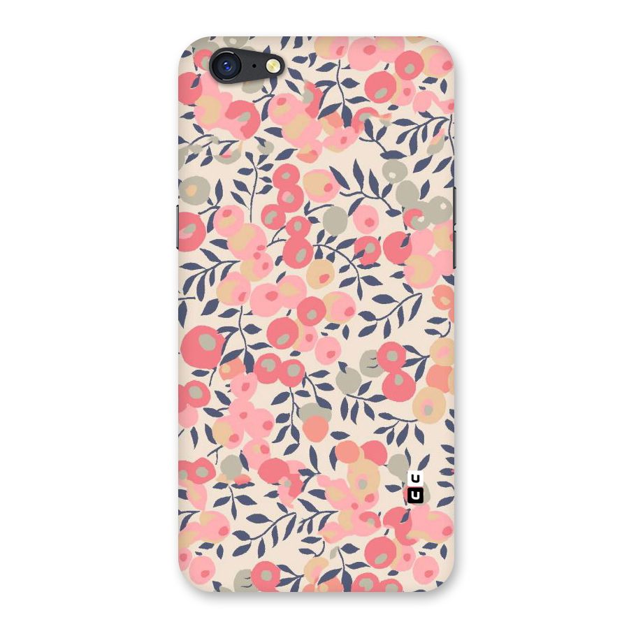 Pink Leaf Pattern Back Case for Oppo A71