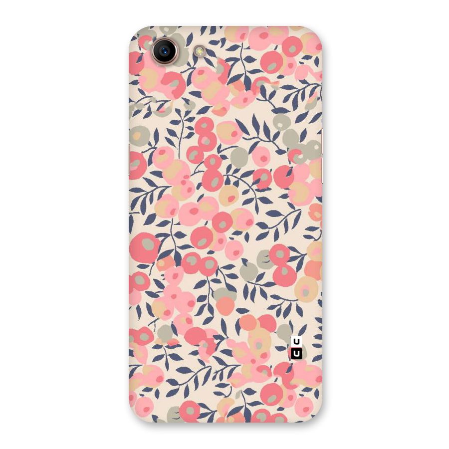 Pink Leaf Pattern Back Case for Oppo A83 (2018)