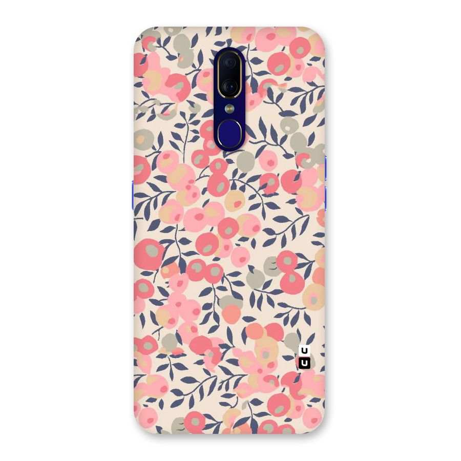 Pink Leaf Pattern Back Case for Oppo A9