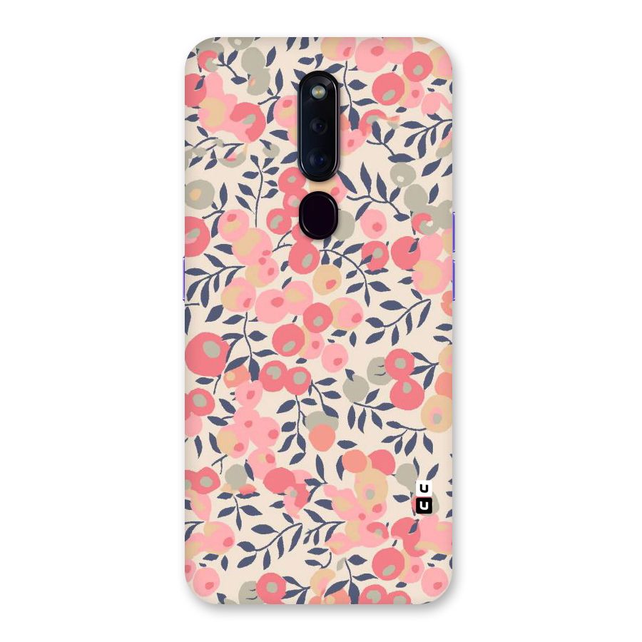 Pink Leaf Pattern Back Case for Oppo F11 Pro