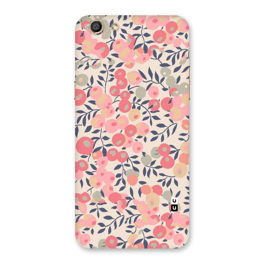 Pink Leaf Pattern Back Case for Oppo F3