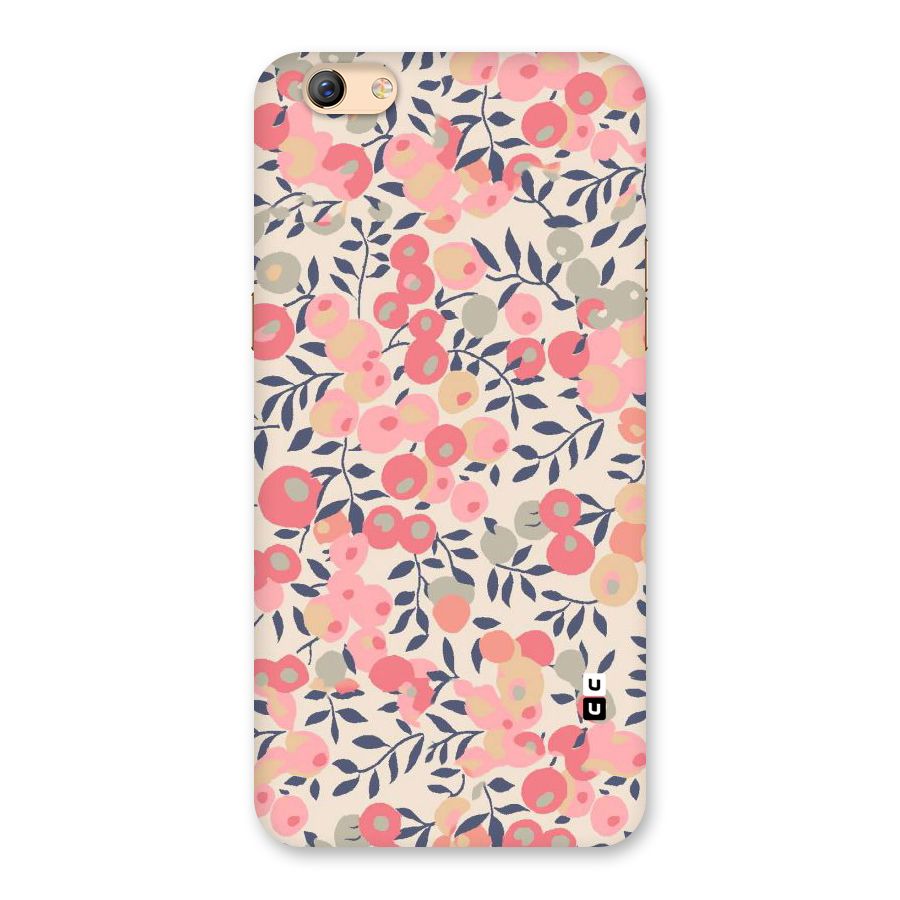 Pink Leaf Pattern Back Case for Oppo F3 Plus