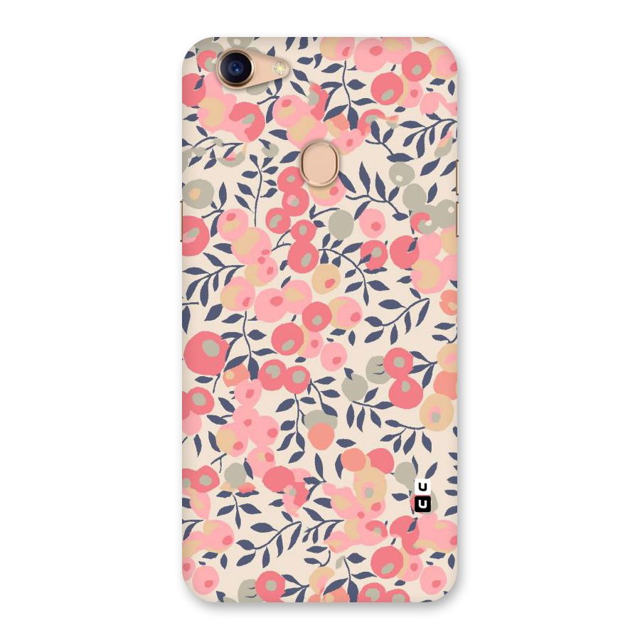 Pink Leaf Pattern Back Case for Oppo F5