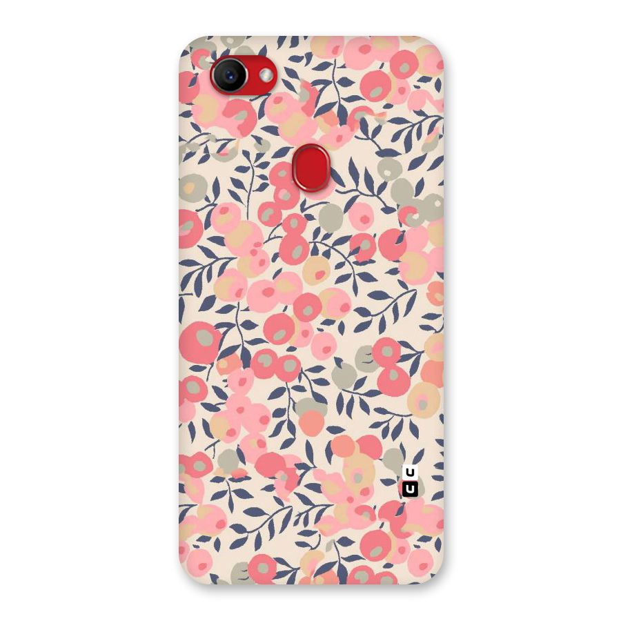 Pink Leaf Pattern Back Case for Oppo F7