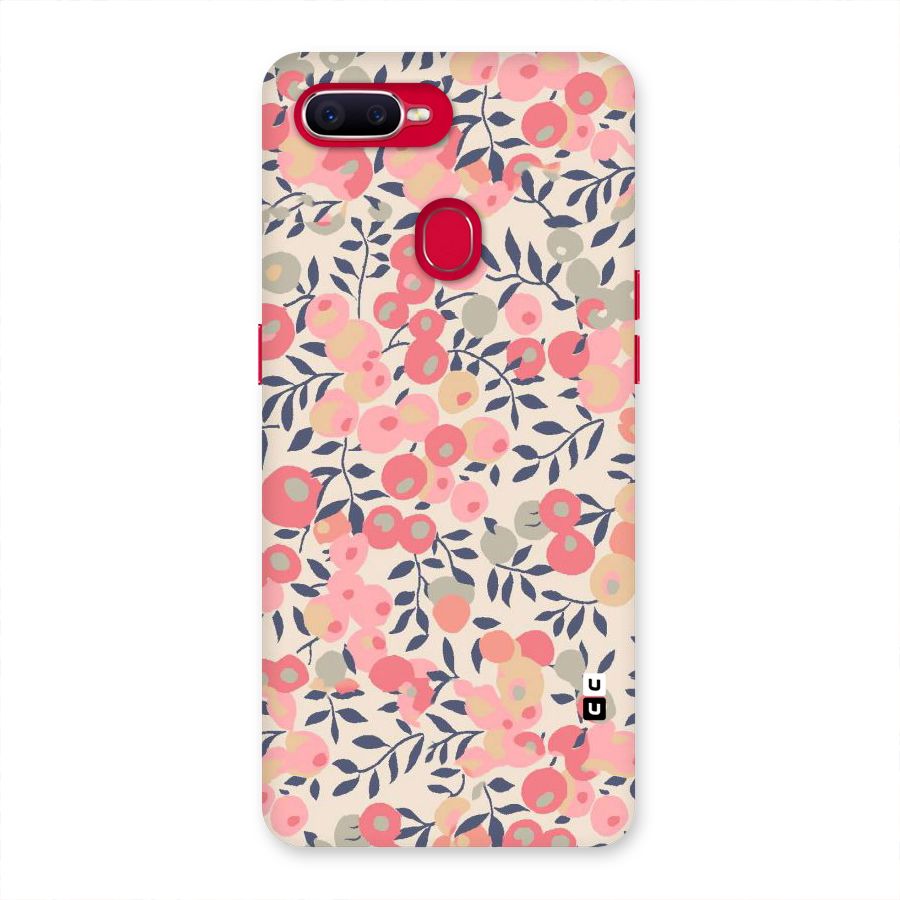 Pink Leaf Pattern Back Case for Oppo F9 Pro