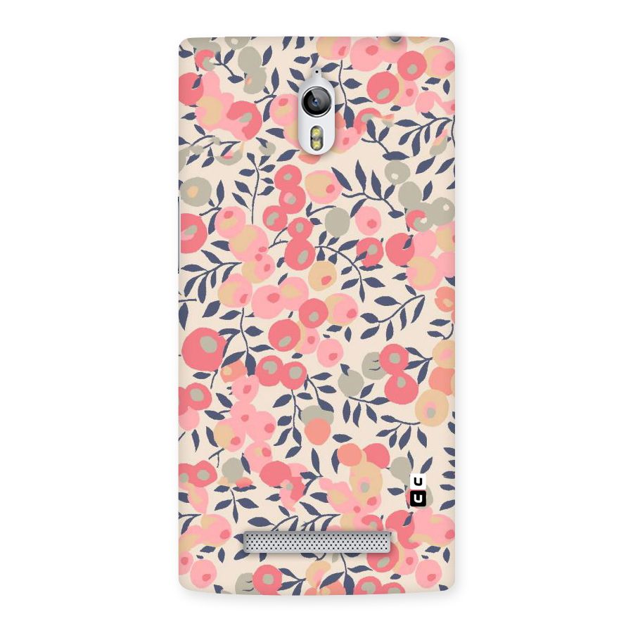 Pink Leaf Pattern Back Case for Oppo Find 7