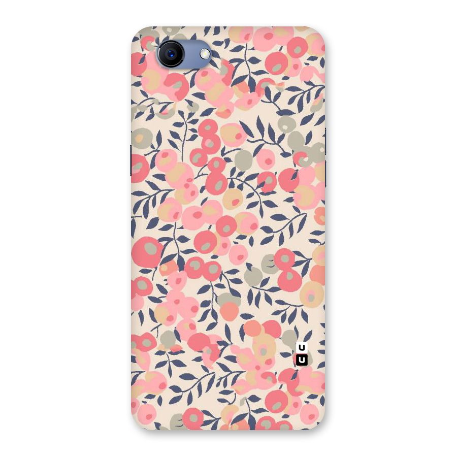 Pink Leaf Pattern Back Case for Oppo Realme 1