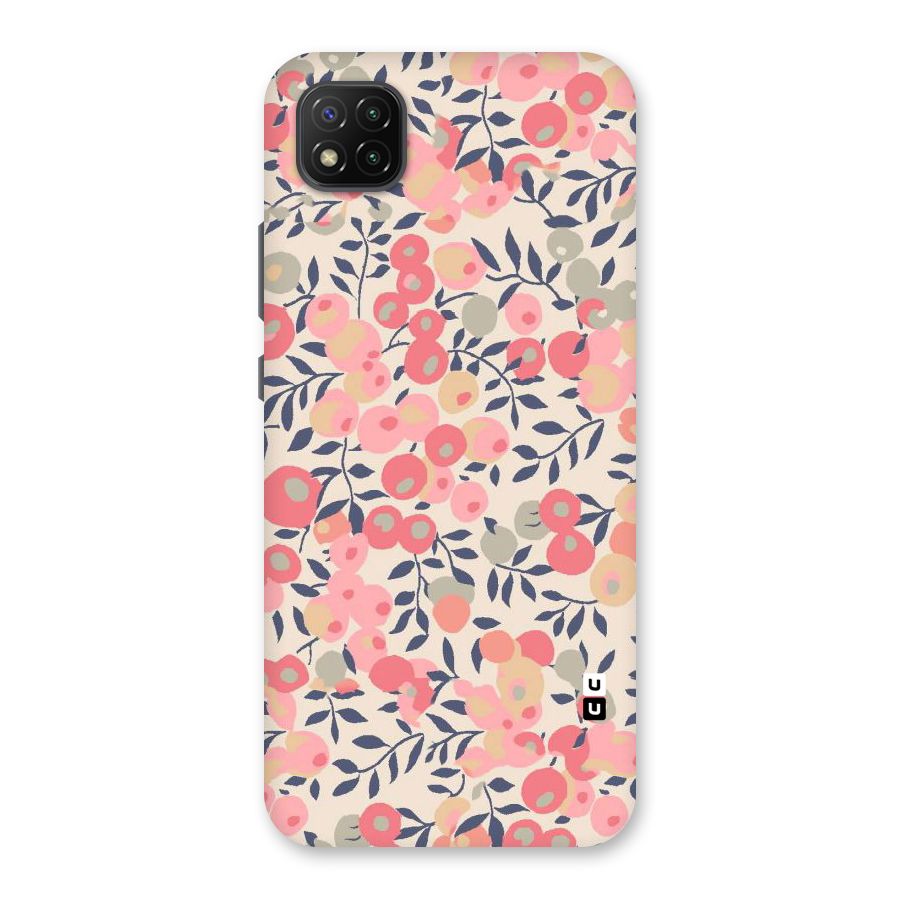 Pink Leaf Pattern Back Case for Poco C3