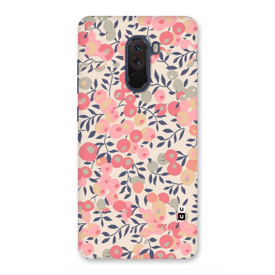 Pink Leaf Pattern Back Case for Poco F1