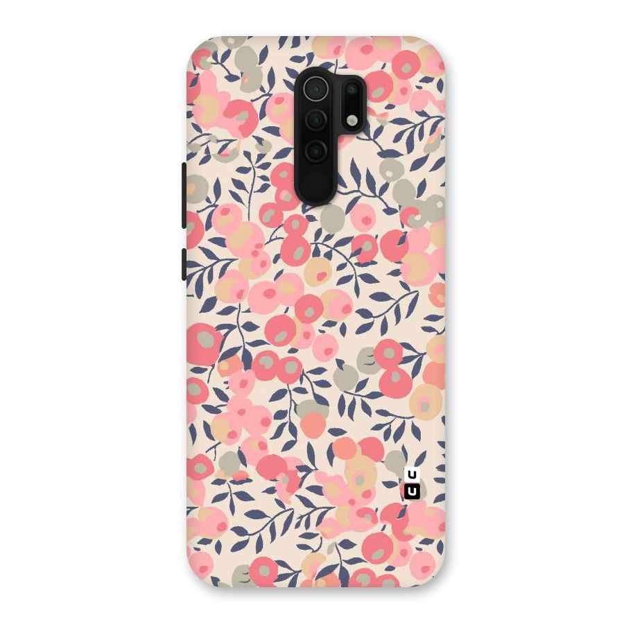 Pink Leaf Pattern Back Case for Poco M2