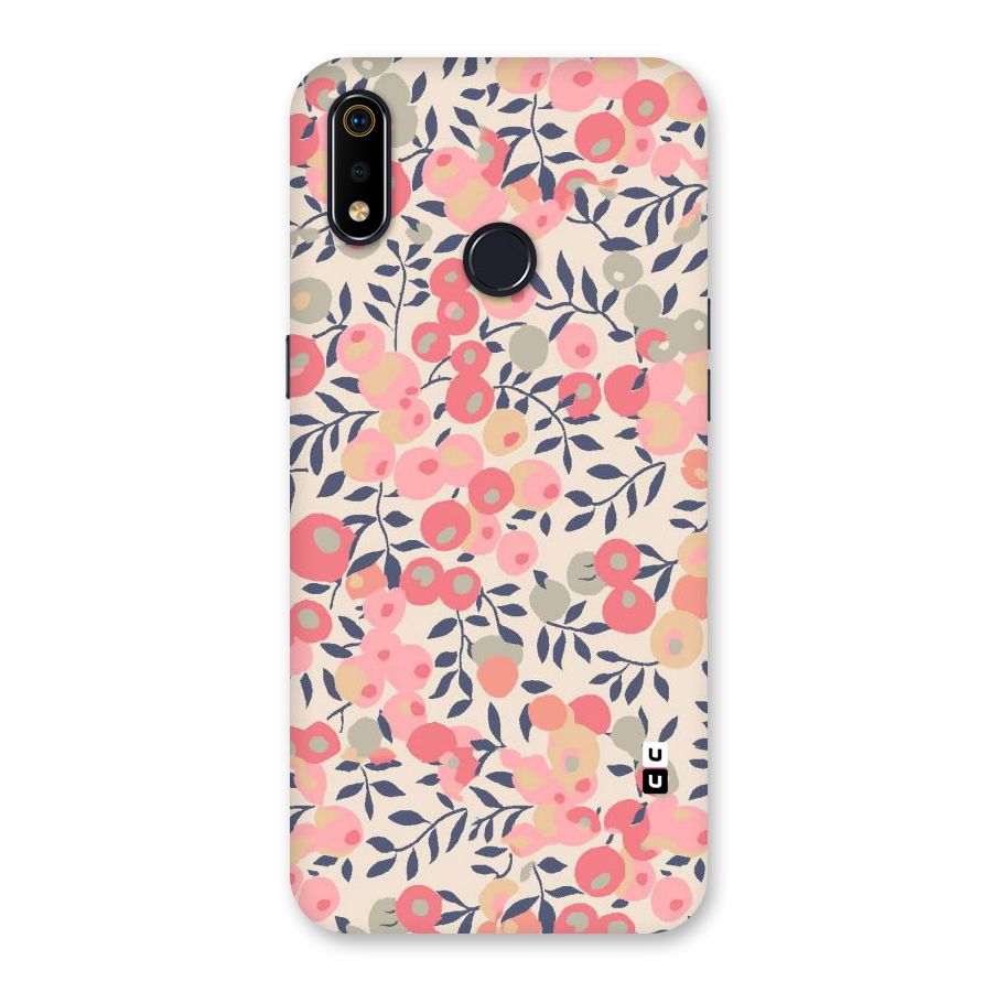 Pink Leaf Pattern Back Case for Realme 3i