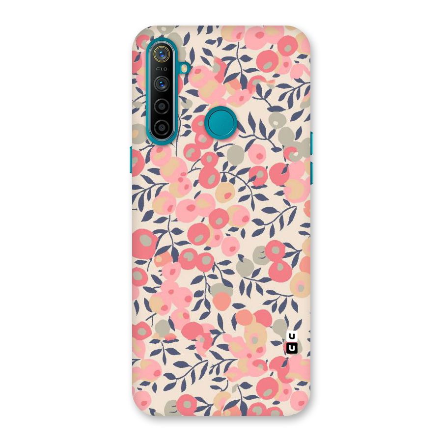Pink Leaf Pattern Back Case for Realme 5i