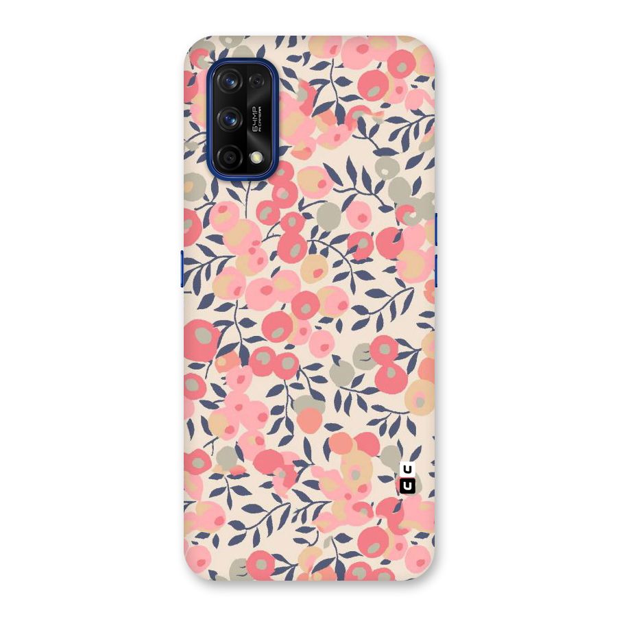 Pink Leaf Pattern Back Case for Realme 7 Pro