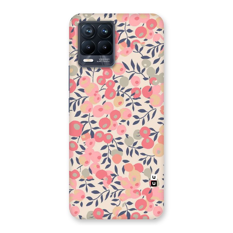 Pink Leaf Pattern Back Case for Realme 8 Pro