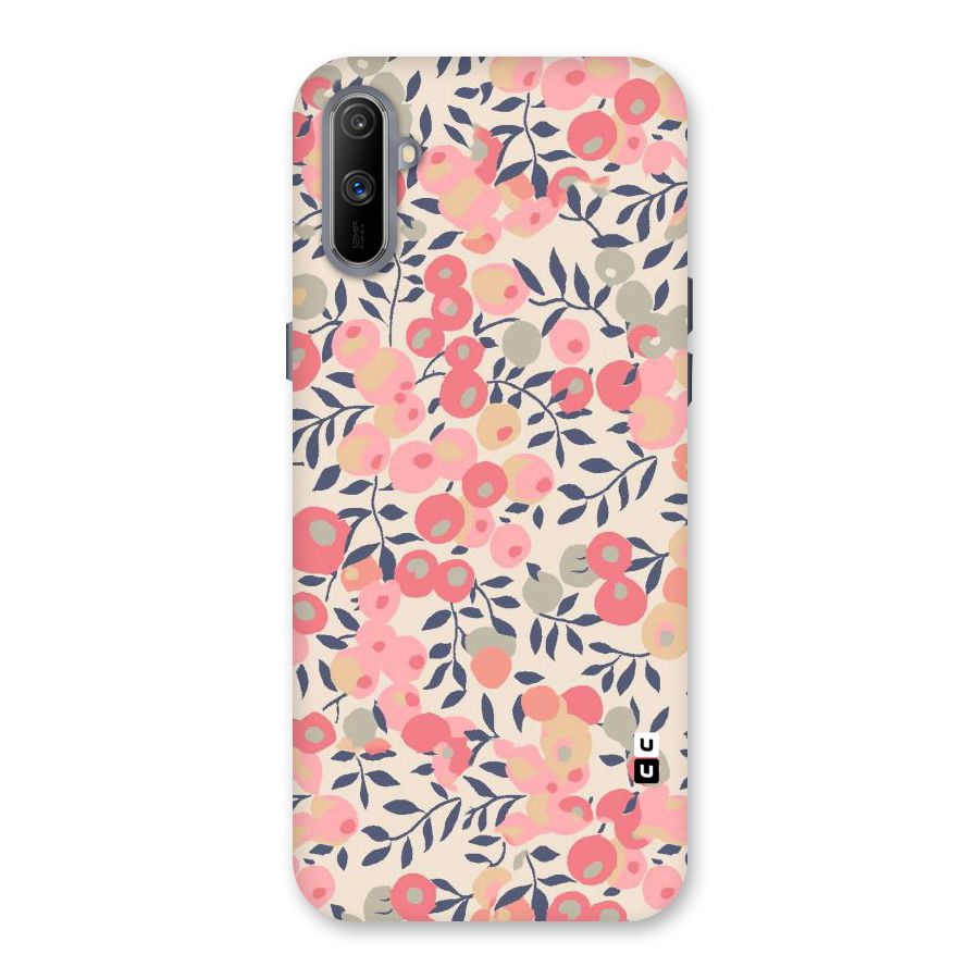 Pink Leaf Pattern Back Case for Realme C3