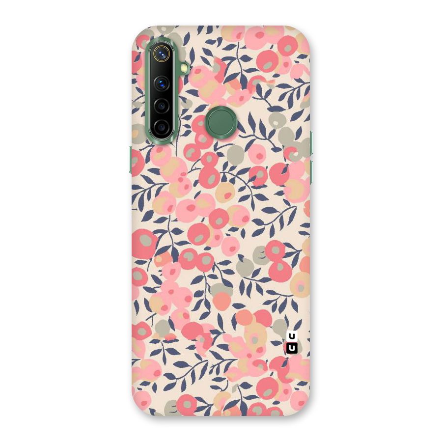 Pink Leaf Pattern Back Case for Realme Narzo 10