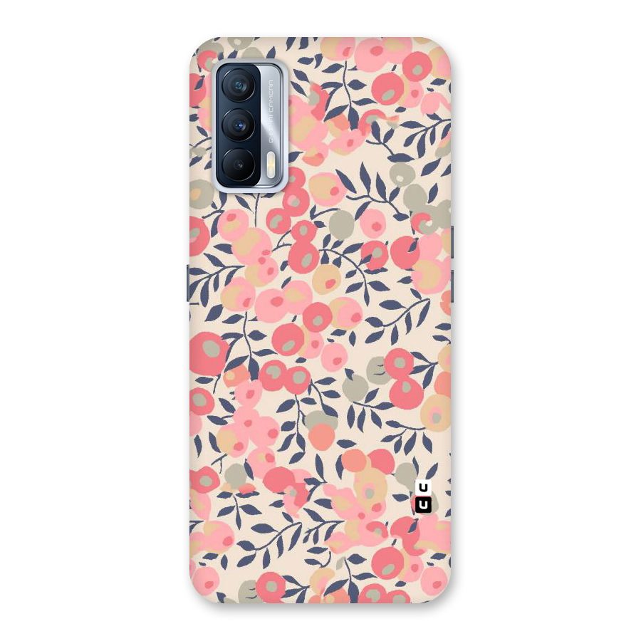 Pink Leaf Pattern Back Case for Realme X7