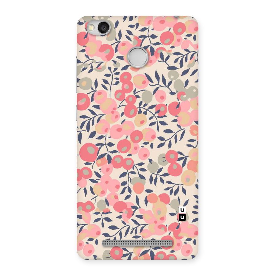 Pink Leaf Pattern Back Case for Redmi 3S Prime