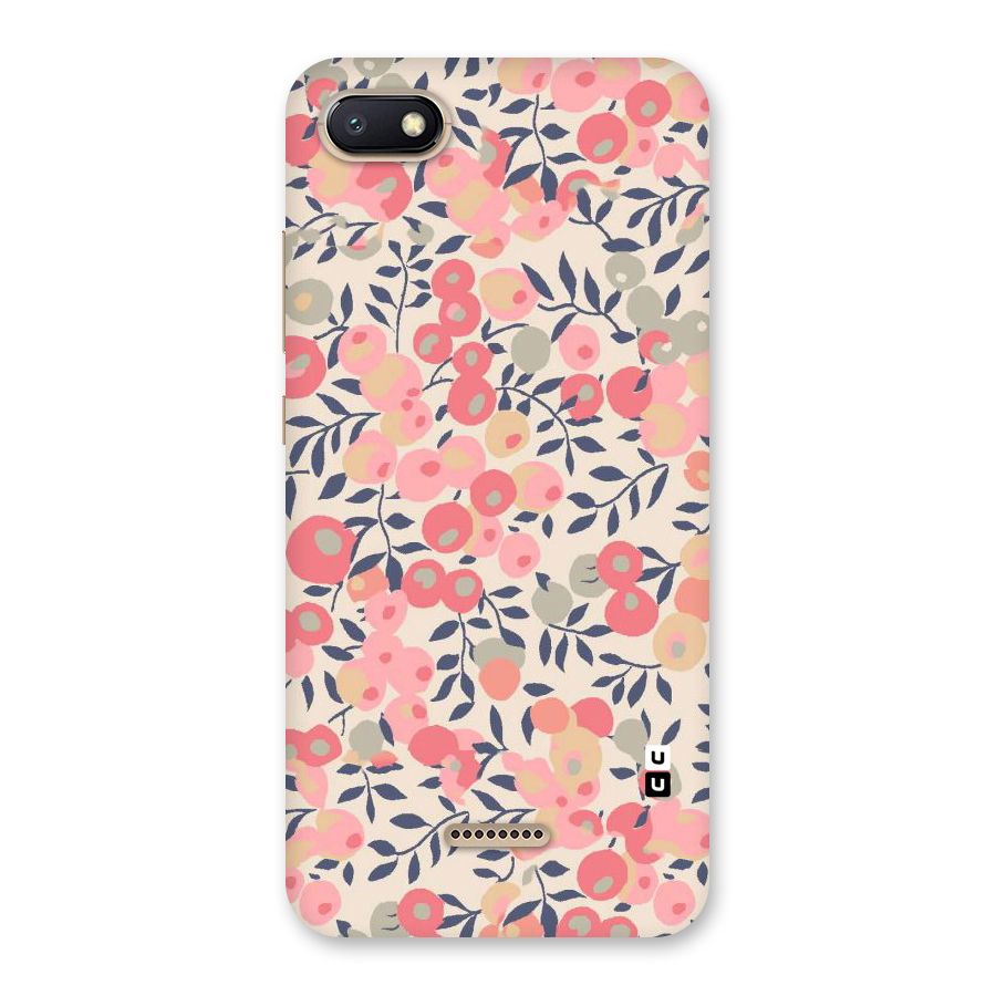 Pink Leaf Pattern Back Case for Redmi 6A