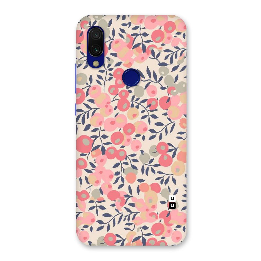 Pink Leaf Pattern Back Case for Redmi 7