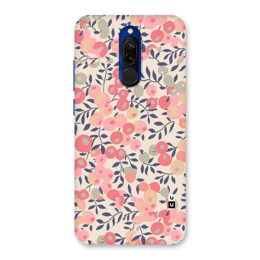 Pink Leaf Pattern Back Case for Redmi 8
