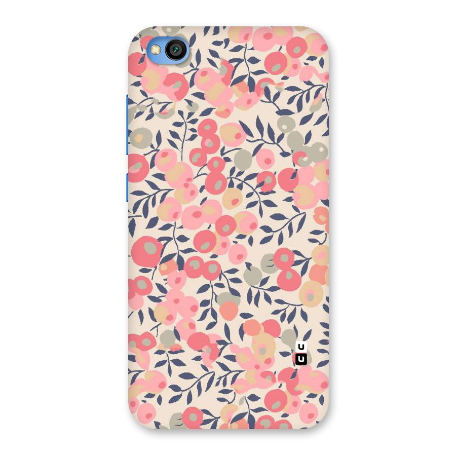 Pink Leaf Pattern Back Case for Redmi Go