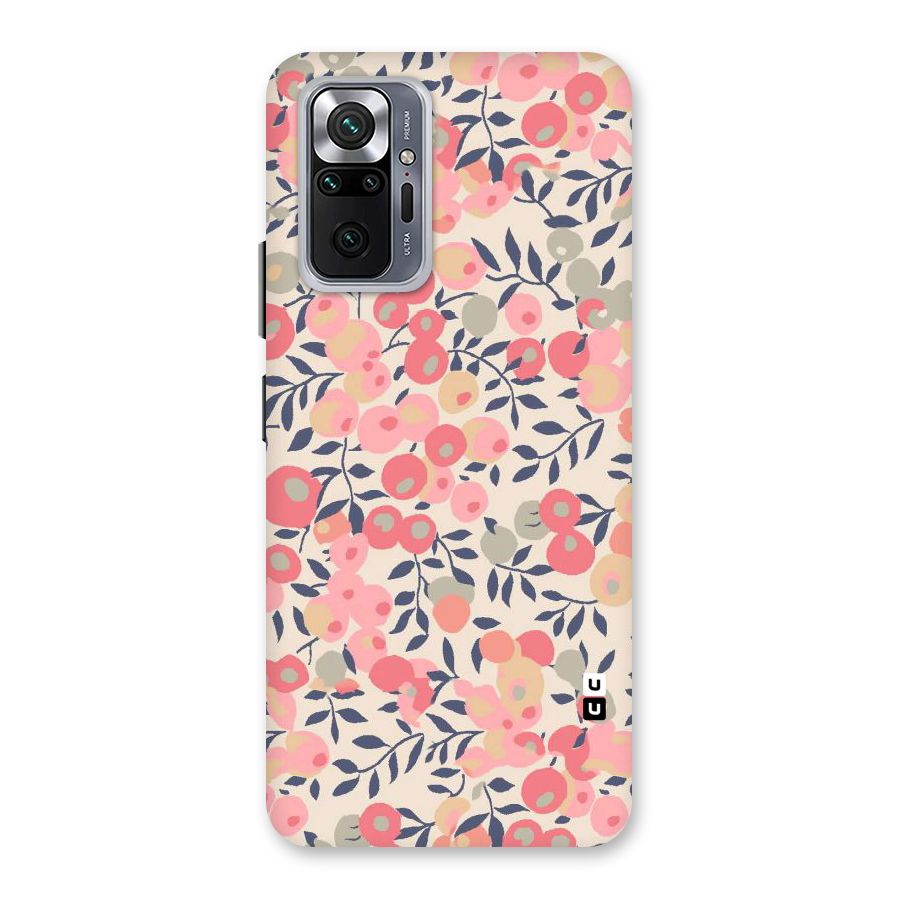 Pink Leaf Pattern Back Case for Redmi Note 10 Pro Max