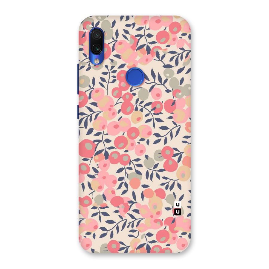 Pink Leaf Pattern Back Case for Redmi Note 7S