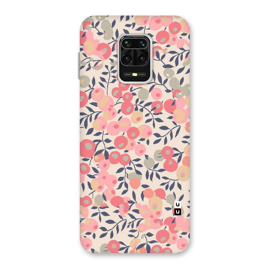 Pink Leaf Pattern Back Case for Redmi Note 9 Pro Max