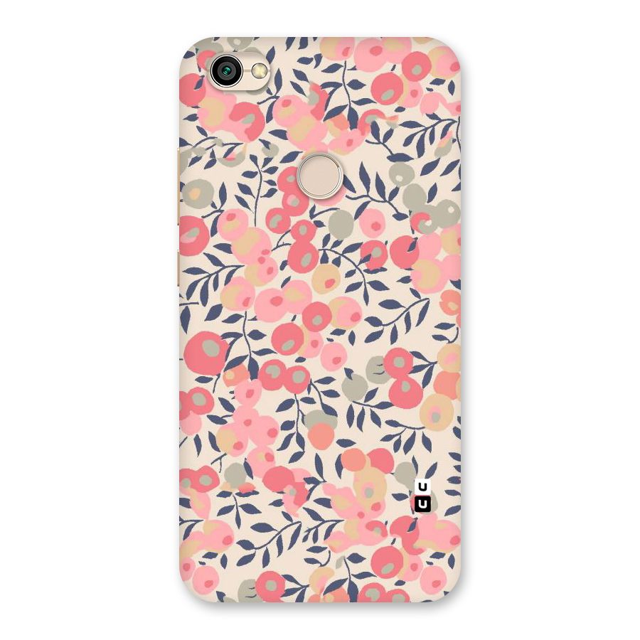 Pink Leaf Pattern Back Case for Redmi Y1 2017