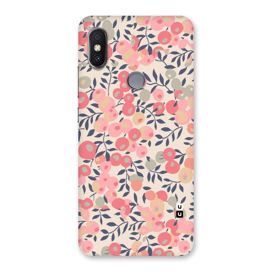 Pink Leaf Pattern Back Case for Redmi Y2
