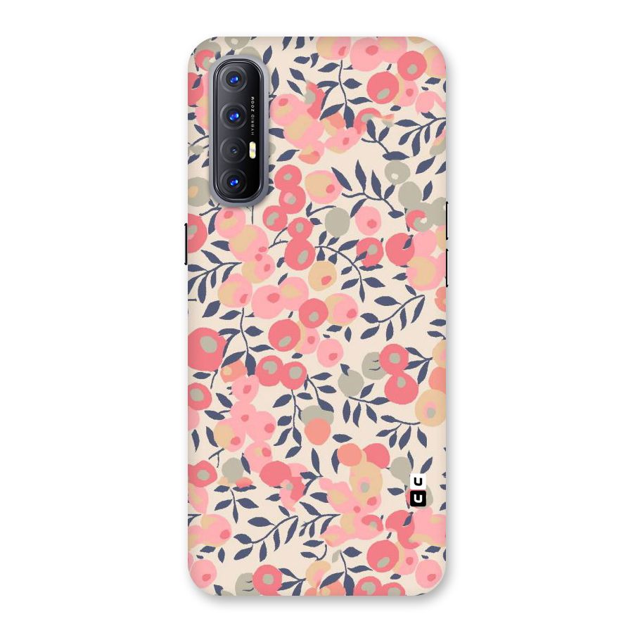 Pink Leaf Pattern Back Case for Reno3 Pro
