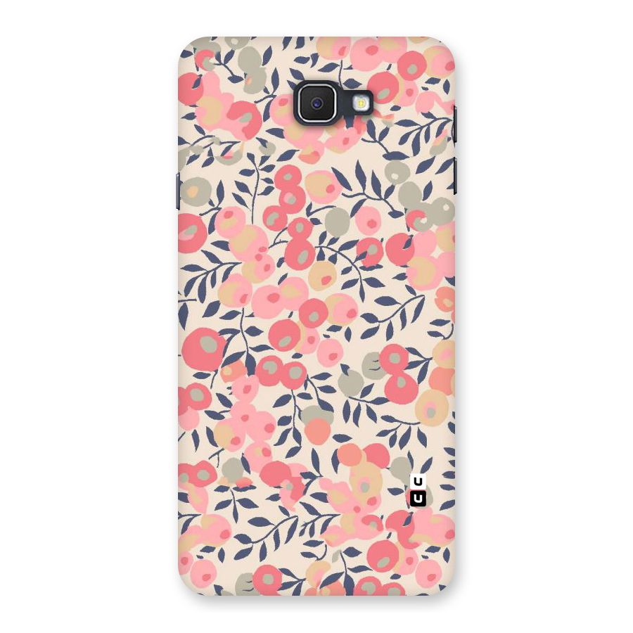 Pink Leaf Pattern Back Case for Samsung Galaxy J7 Prime