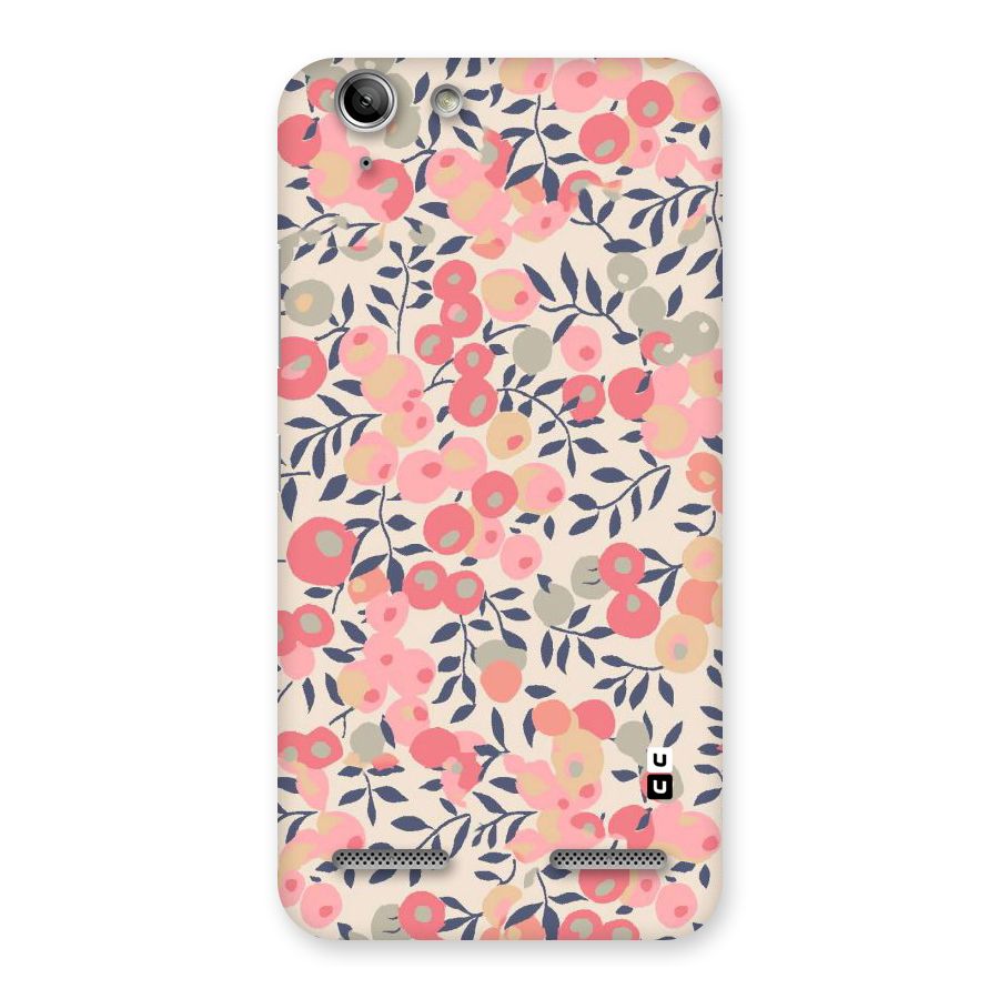 Pink Leaf Pattern Back Case for Vibe K5