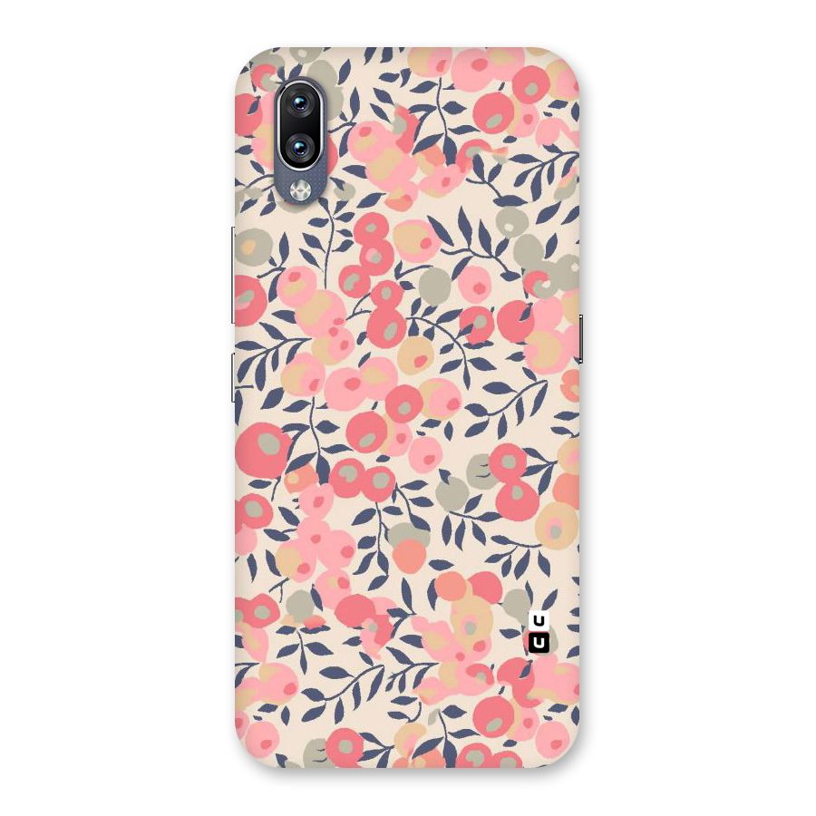 Pink Leaf Pattern Back Case for Vivo NEX