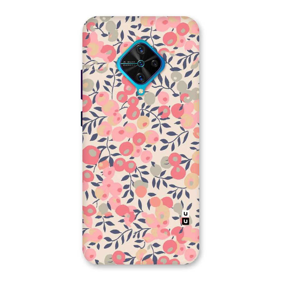 Pink Leaf Pattern Back Case for Vivo S1 Pro