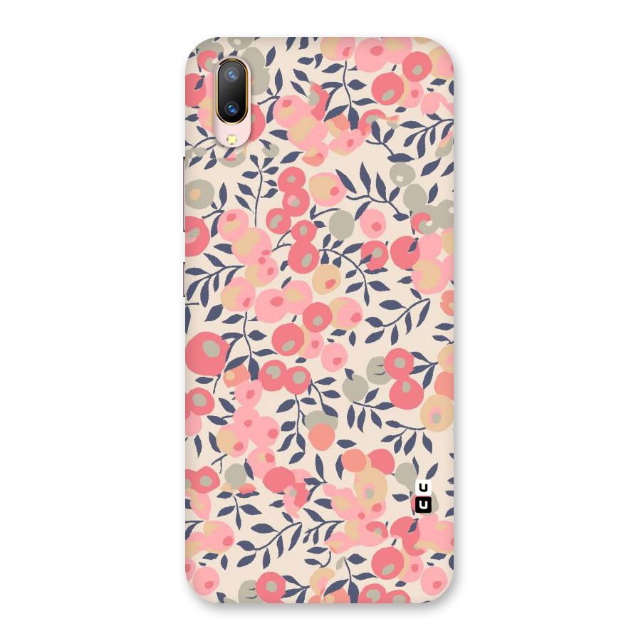 Pink Leaf Pattern Back Case for Vivo V11 Pro