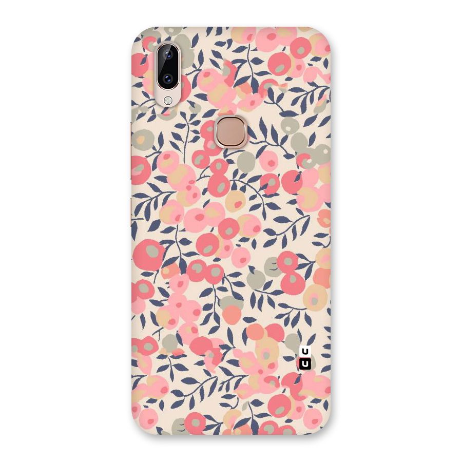 Pink Leaf Pattern Back Case for Vivo Y83 Pro