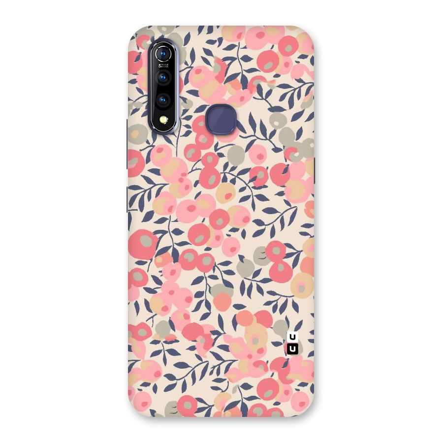 Pink Leaf Pattern Back Case for Vivo Z1 Pro