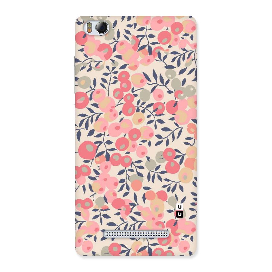 Pink Leaf Pattern Back Case for Xiaomi Mi4i