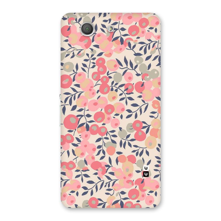 Pink Leaf Pattern Back Case for Xperia Z3 Compact