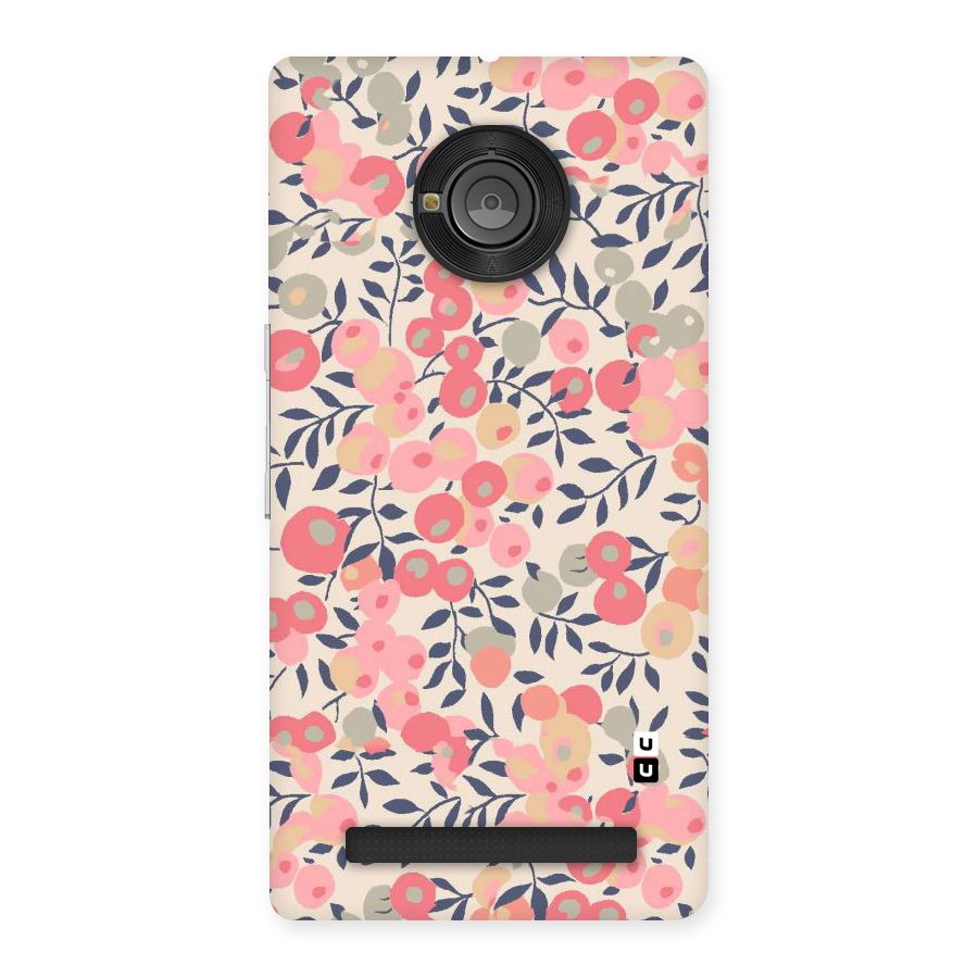 Pink Leaf Pattern Back Case for Yu Yuphoria