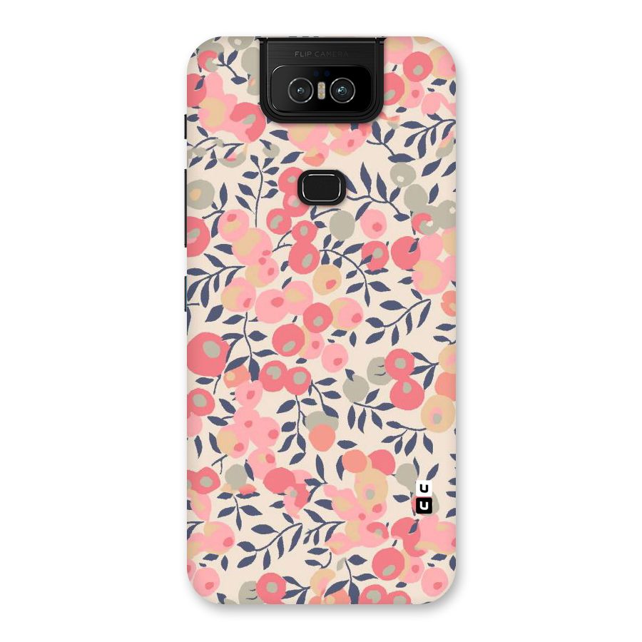 Pink Leaf Pattern Back Case for Zenfone 6z