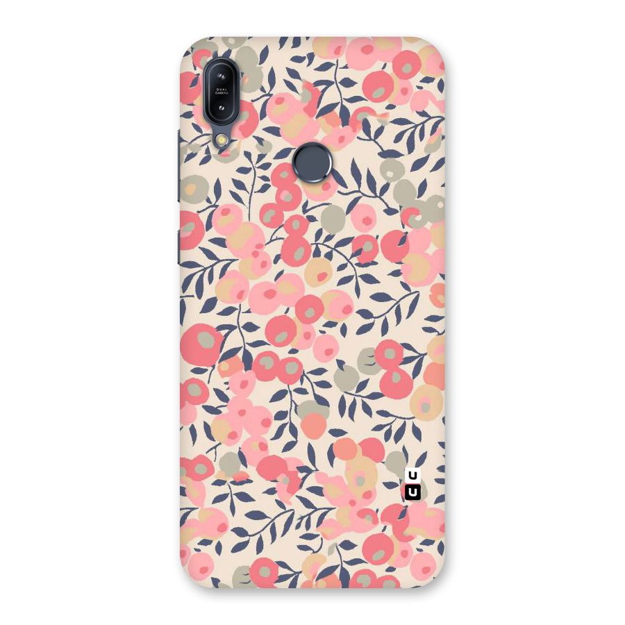 Pink Leaf Pattern Back Case for Zenfone Max M2