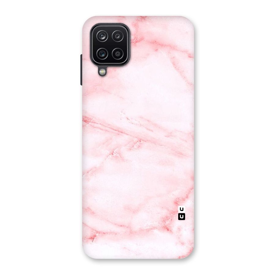 Pink Marble Print Back Case for Galaxy A12